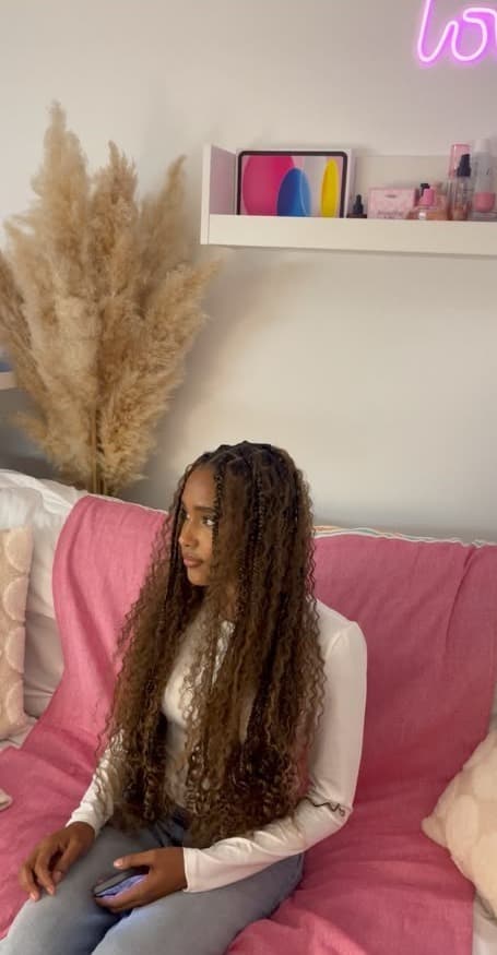 Boho braids couleur miel